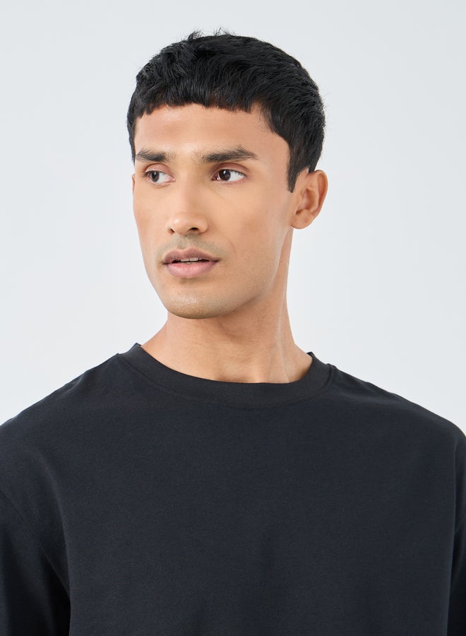 Styli Slogan Back Printed Crew Neck Oversized T-Shirt - Image 4