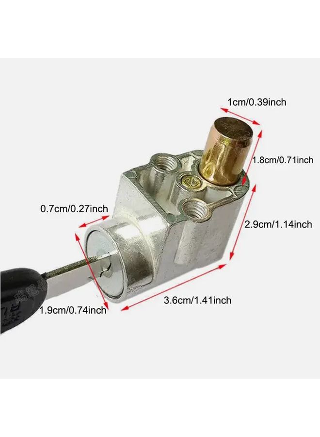 Universal Electric Bike Motorcycle Scooter Battery Lock 1 Set Anti Theft Cylinder Key - Image 3