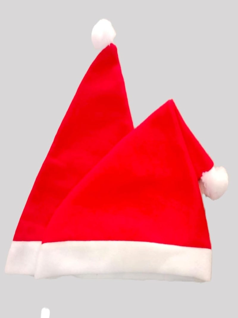 BookMyCostume Christmas Set of 2 Santa Caps Combo Adults Fancy Dress Accessory - Image 3