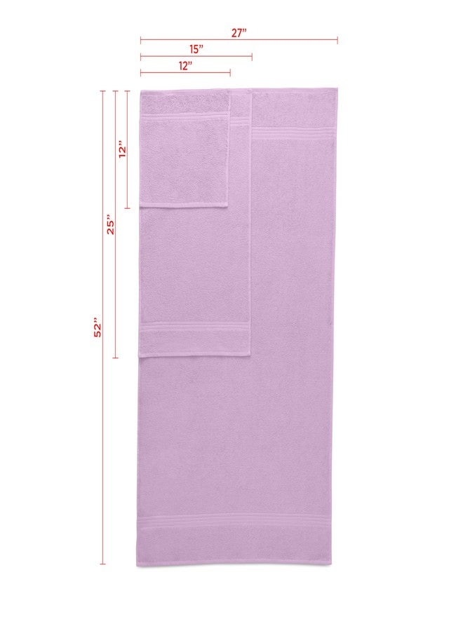 Martex Easy Living Everyday 6-Piece Bathroom Towel Set - 2 Bath Towels, 2 Hand Towels, 2 Wash Cloths - 100% Cotton - Soft & Quick-Dry Towels - Lilac - Image 3