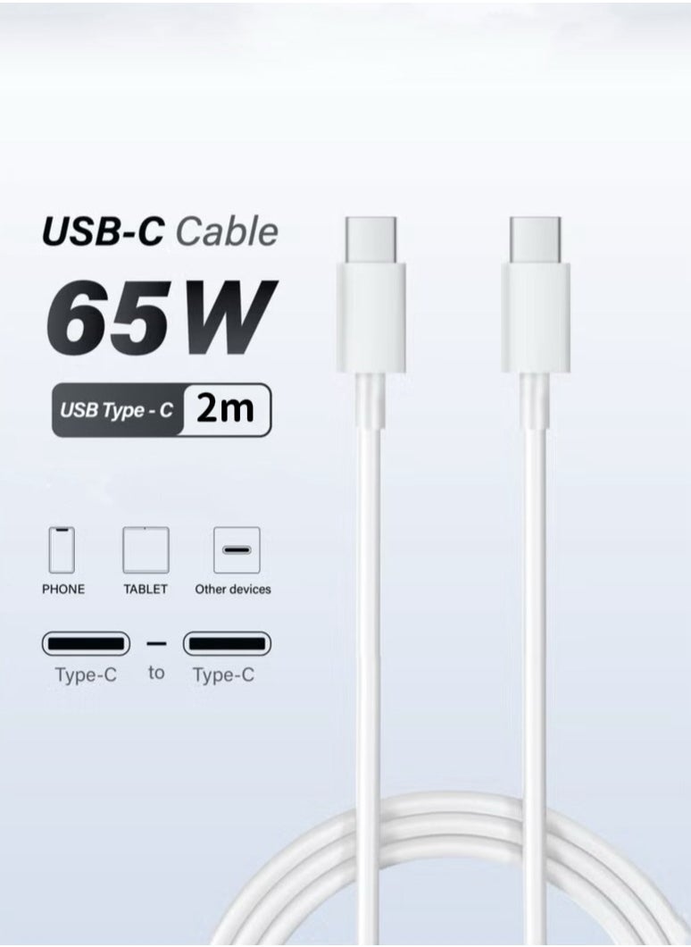 JWSISSIE - Official USB type C To type-C Super Fast Charging Cable 2M For iPhone 16/15, iPad, Macbook, Samsung - Image 1