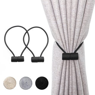 XDerlin 2 Pack Window Magnetic Curtain Tiebacks Holdbacks VS Upgraded 16 Inch Decorrative Drapery Tie Backs for Home Office Blackout Sheer TreatmentBlack - pzsku/ZCC8D3F001C4F340A0D5CZ/45/1749491277/6a600b74-89e5-4511-b9b7-b396927443ce
