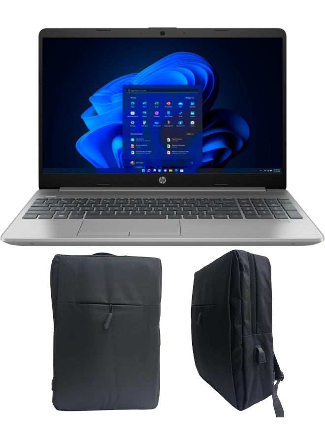 HP كمبيوتر محمول 250 G8 للأعمال بشاشة مقاس 15.6 بوصة ومعالج Core i5-1135G7 وذاكرة وصول عشوائي 16 جيجابايت ومحرك أقراص SSD سعة 512 جيجابايت وبطاقة رسومات Intel UHD وWindows-11 مع حقيبة كمبيوتر محمول - Image 1