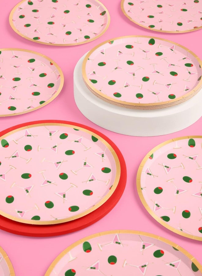 xo, Fetti Dirty Martini Paper Plates | 25 pcs, 9" | Cocktail Bachelorette Decorations, Dinner Party Setting, Olive Birthday Decor, Cute Picnic Tablescape - Image 5