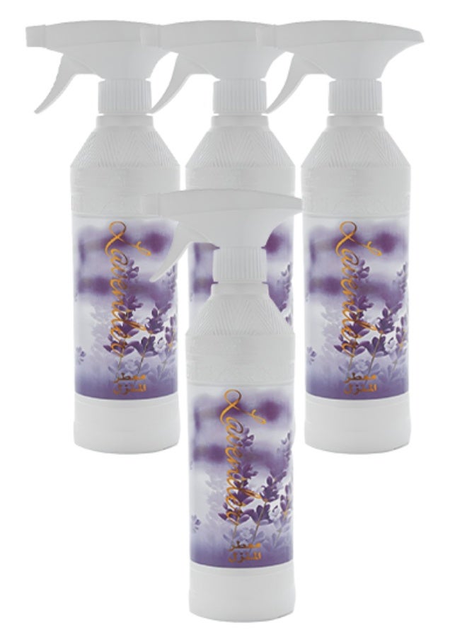 Banafa 4 Pieces Lavender House Freshener 500ml - Image 1