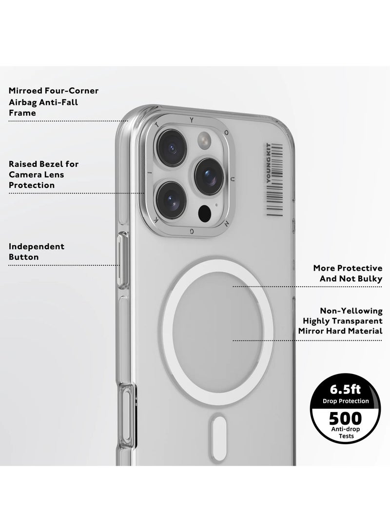 يونج كيت جراب Crystal الشفاف غير القابل للاصفرار لهاتف iPhone 16 Pro Max - شفاف ومتين ومقاوم للتلاشي - Image 3