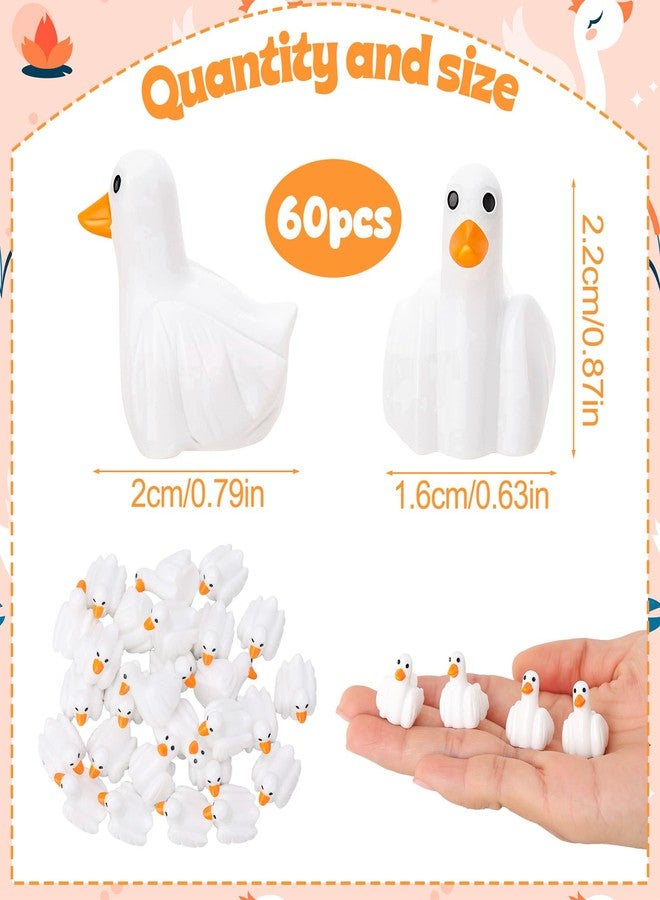 GGSTDDUP 60 Pcs Finger Ducks Toy Figures, Mini Resin Finger Ducks Bulk, Tiny Fingers Figurine Dress up Duck Toy for Party Favors Gift Decoration (Fingers Duck) - Image 2