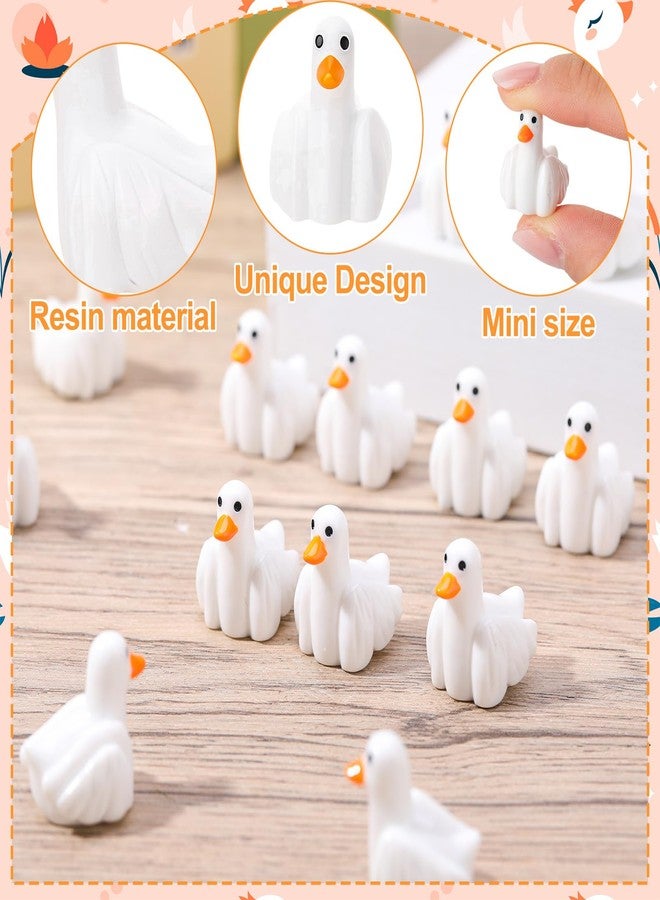 GGSTDDUP 60 Pcs Finger Ducks Toy Figures, Mini Resin Finger Ducks Bulk, Tiny Fingers Figurine Dress up Duck Toy for Party Favors Gift Decoration (Fingers Duck) - Image 3