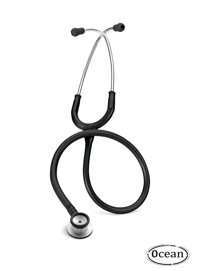 JS Basic Medical Stethoscope Professional Stethoscope, Portable Medical Head Stethoscope, Black Tube - Image 1