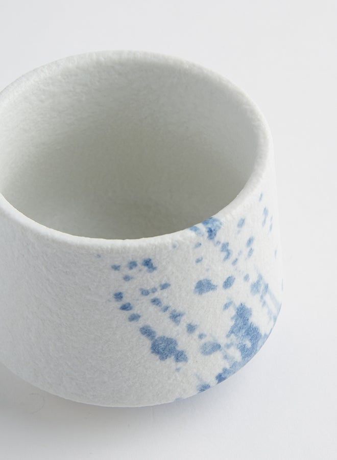 اليشمك كوب قهوة مميز - ابيضّ مع خطوط زرقاء (8.2 × 8.2 × 6.8 سم أغنية Side Blue 8.2 x 8.2 x 6.8سم - Image 3