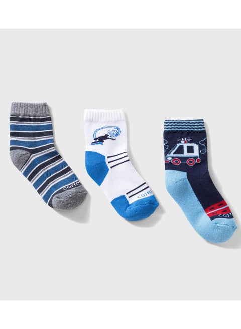 باك يحتوي علي 3 شراب نصف فوطة قطن للاطفال