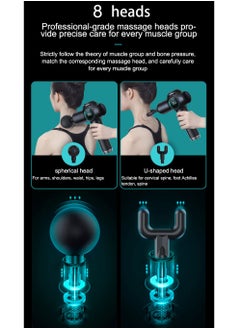 Generic Handheld pain relief body massage gun, massage device, fascia gun to relieve sports pain, 99 adjustable gear (Black & Grey)  - Image 2