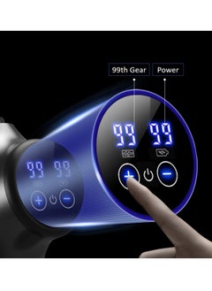Generic Handheld pain relief body massage gun, massage device, fascia gun to relieve sports pain, 99 adjustable gear (Black & Grey)  - Image 3