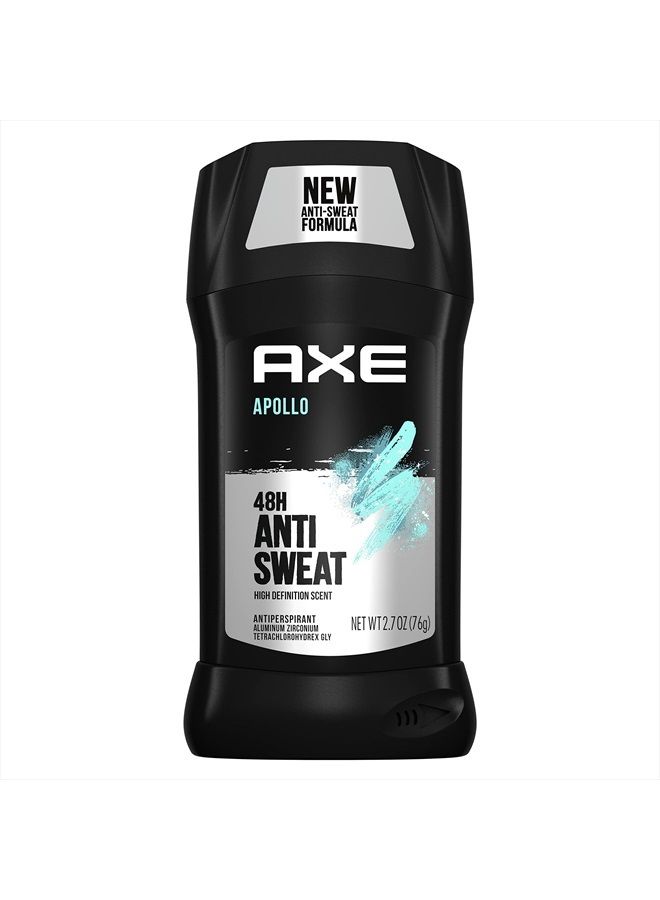 Axe مزيل العرق على شكل عصا 48 ساعة حماية من العرق والرائحة لانتعاش يدوم طويلاً، مزيل العرق للرجال من أبولو ساج وخشب الأرز 2.7 أونصة - Image 1