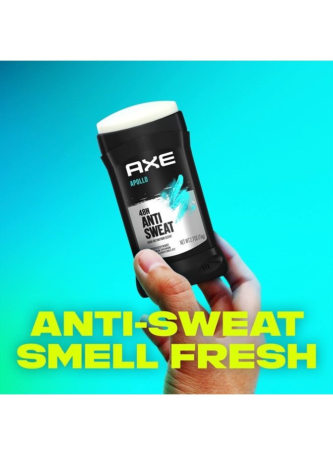 Axe مزيل العرق على شكل عصا 48 ساعة حماية من العرق والرائحة لانتعاش يدوم طويلاً، مزيل العرق للرجال من أبولو ساج وخشب الأرز 2.7 أونصة - Image 3
