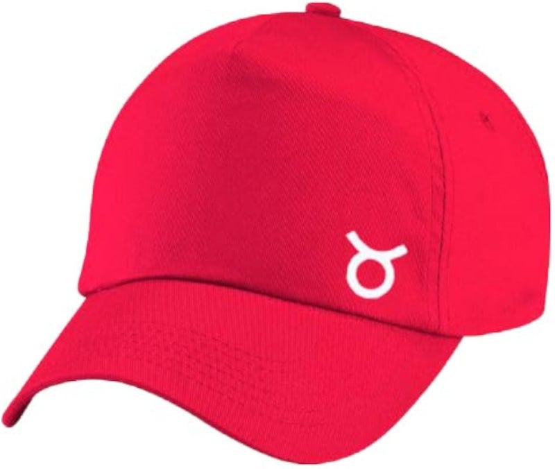 Red Cap with Tauarius zodiac White Color Logo