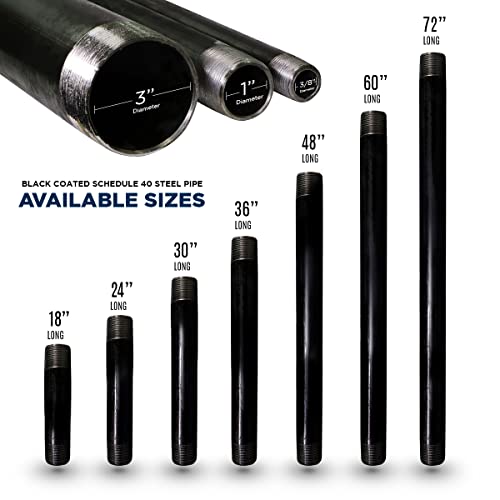 SUPPLYGIANT SUPPLY GIANT QDCM1216-5 PCBL1216-5 Pipe, 1/2" x 16", Black - Image 5