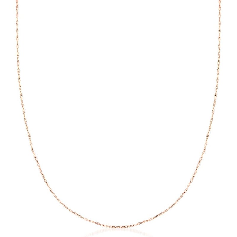 ROSS-SIMONS 0.7mm 14kt Rose Gold Rope-Chain Necklace - Image 1