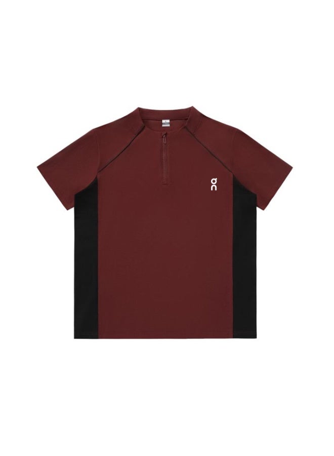 اون راننج On Running stand-up collar short-sleeved shirt, unisex. Suitable for outdoor sweatshirts, fitness and running. - Image 3