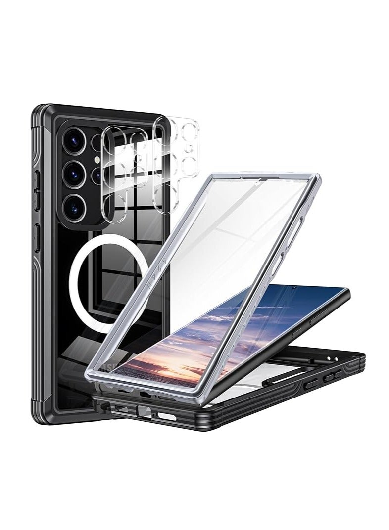 general Galaxy S24 Ultra Case, MagSafe Compatible, Built-in Screen Protector & 2 Camera Lens Protectors, Samsung Shockproof Full Body Case - Image 1