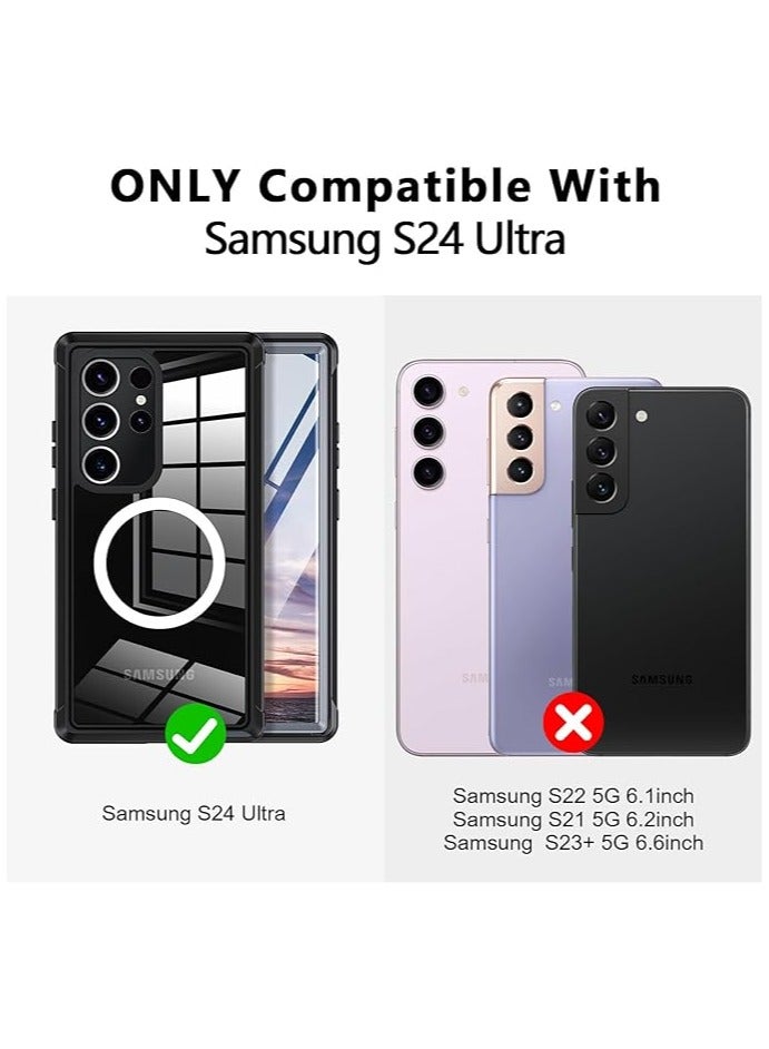 general Galaxy S24 Ultra Case, MagSafe Compatible, Built-in Screen Protector & 2 Camera Lens Protectors, Samsung Shockproof Full Body Case - Image 2
