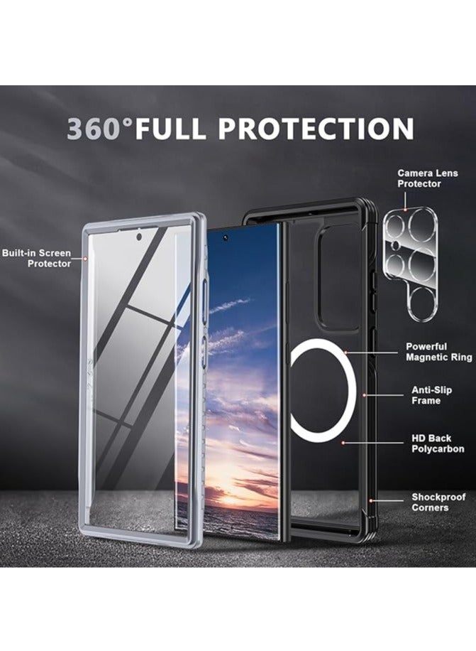 general Galaxy S24 Ultra Case, MagSafe Compatible, Built-in Screen Protector & 2 Camera Lens Protectors, Samsung Shockproof Full Body Case - Image 3