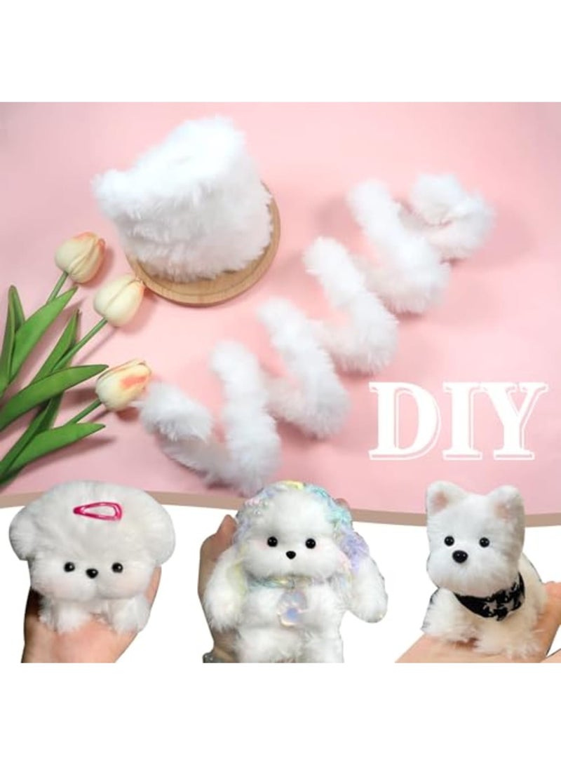 SYOSI 4pcs Thick Pipe Cleaners White Large Chenille Stems, 39 Inch Long Fuzzy Craft Sticks for DIY Art Projects, Kids and Adult Craft Supplies, Ideal for Home Decor, School Crafts, and Handmade Activities - Image 5