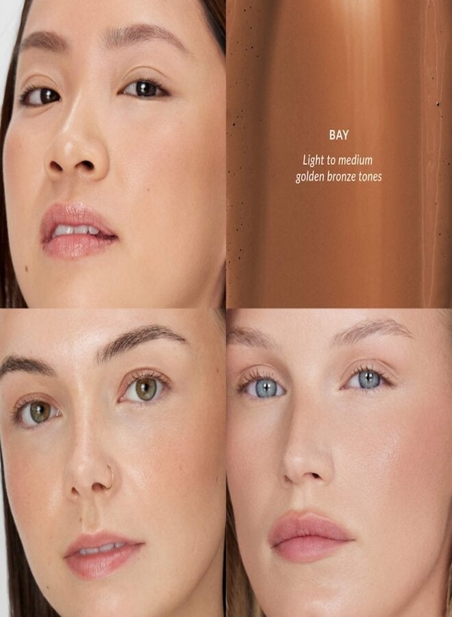 REFY Water Bronzer Liquid Cushion with Ceramides  Bay - Light to Medium Golden Brown Tones, Hydrating Buildable Glow, Dewy Finish, 0.42 oz / 12g - Image 3