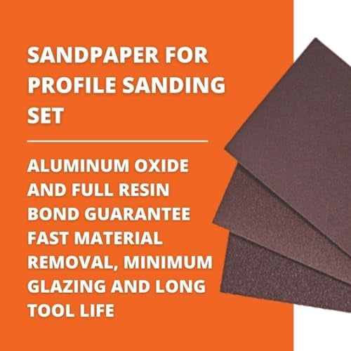 Fein Sandpaper for Profile Sanding Set - Aluminum Oxide, Full Resin Bond for Fast Material Removal, Multi-Material Use, Unperforated, 80 Grit, 25-Pack - 63717217016 - Image 2