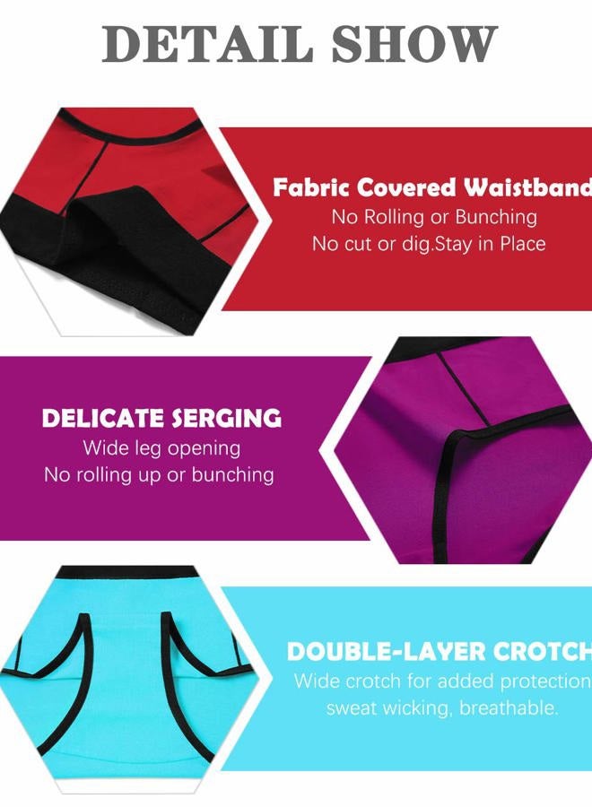 Molasus Women's Soft Cotton Briefs Panties Mid-High Waisted Underwear Ladies Full Coverage Plus Size Underpants 5Pack Large - Image 4