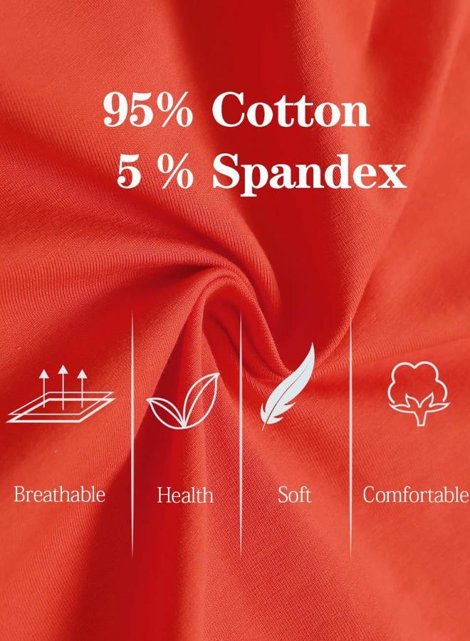 Molasus Women's Soft Cotton Briefs Panties Mid-High Waisted Underwear Ladies Full Coverage Plus Size Underpants 5Pack Large - Image 5