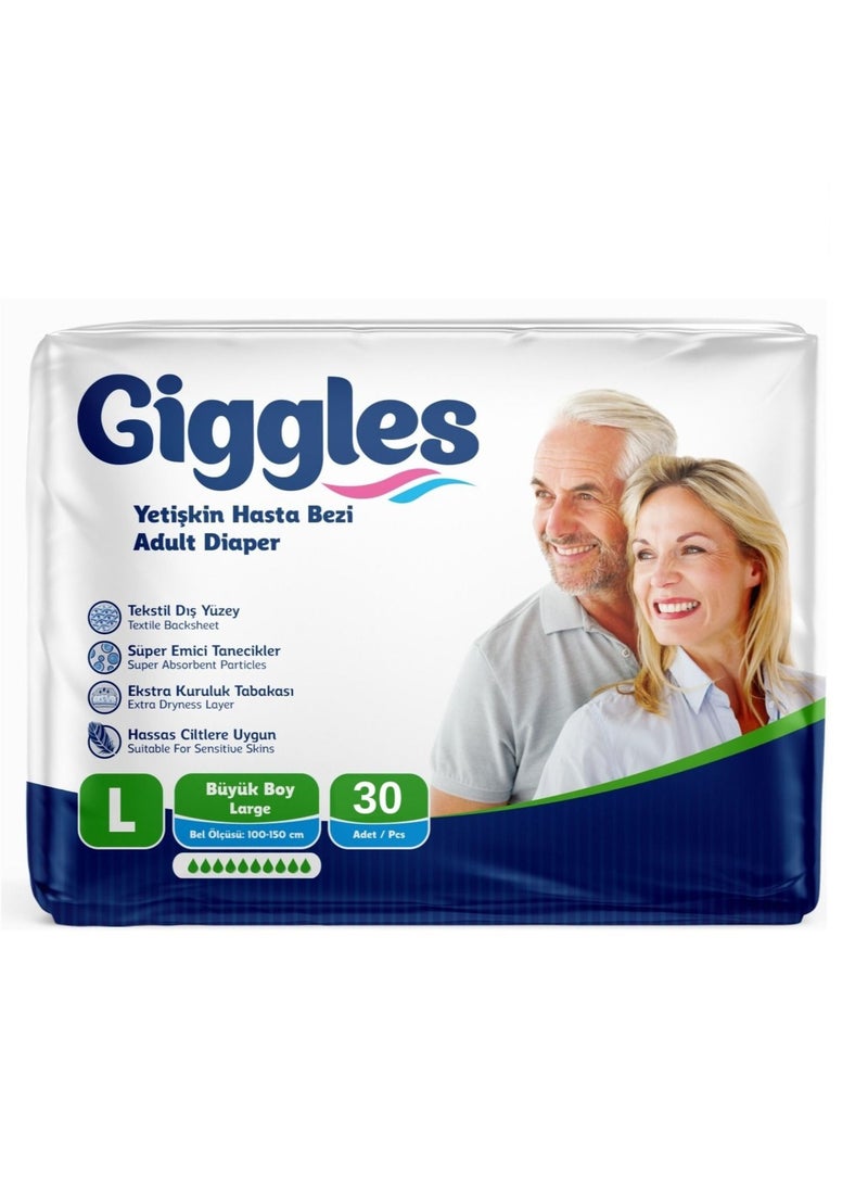 giggles Giggles 30 Pieces are ideal for Adult Diapers Briefs Large Size 2Pack  - Image 2