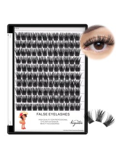 Vayator False Eyelash, Wide Cluster D Curl Individual Eyelashes Extension, 120pcs Per Pack, Various Lengths, Soft, Comfortable, Cruelty Free, Synthetic