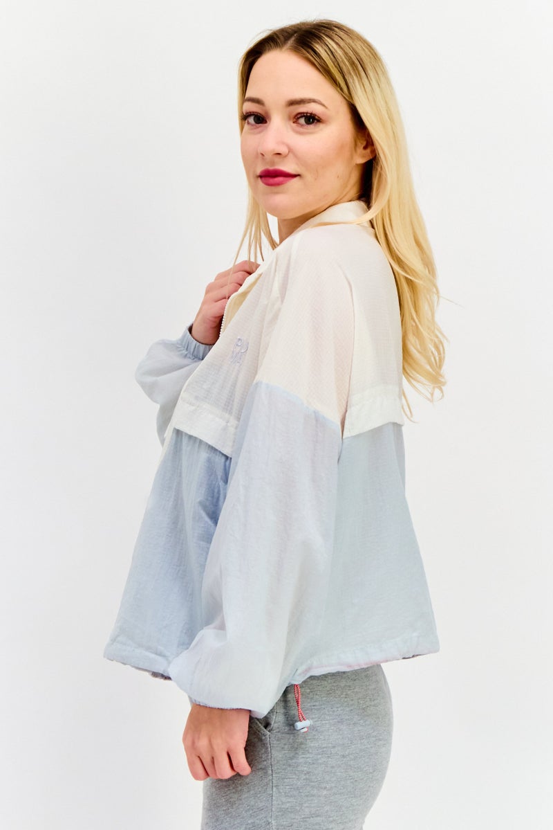 PUMA Women Relaxed Fit Long Sleeves Training Jacket, Slate Blue  - Image 2