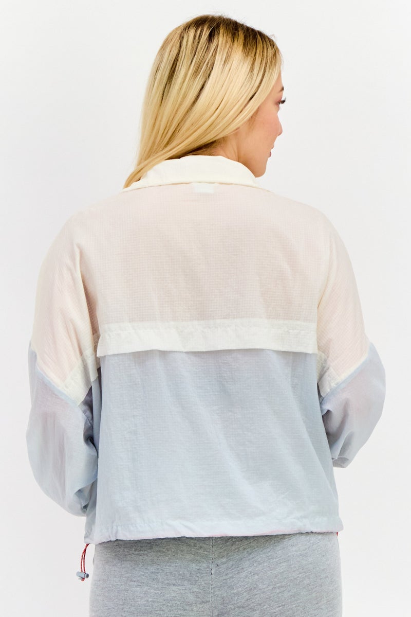 PUMA Women Relaxed Fit Long Sleeves Training Jacket, Slate Blue  - Image 3