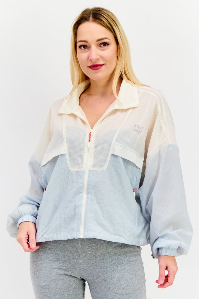 PUMA Women Relaxed Fit Long Sleeves Training Jacket, Slate Blue  - Image 1
