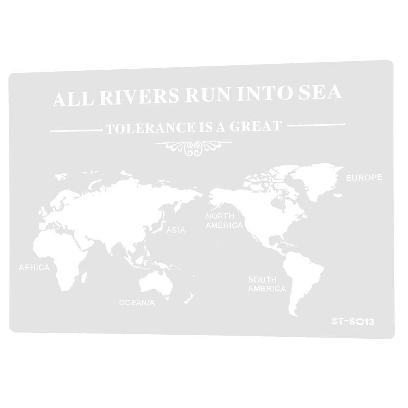 City Globe Map Cake Stencil Template 4 Inches Reusable Plastic DIY Baking Decorating Tool - Image 2
