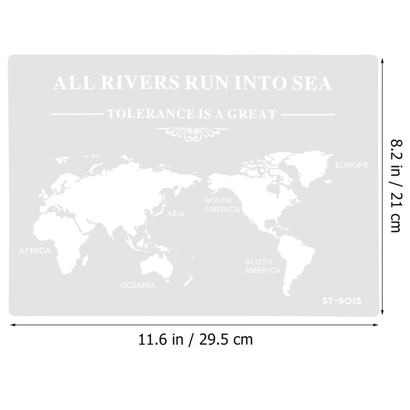 City Globe Map Cake Stencil Template 4 Inches Reusable Plastic DIY Baking Decorating Tool - Image 3