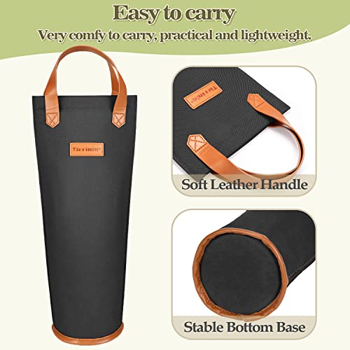 Tirrinia Single Wine Carrier Tote, Insulated Wine Cooler Bag for Travel, Picnic, & Wine Gifts – Thermal Padded Wine Bottle Holder Tote for Men & Women, Wine Gift for Wine Lovers,Black - Image 4
