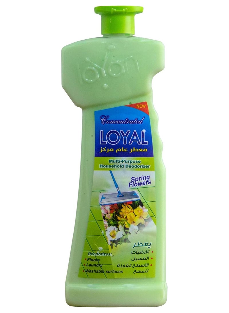 لويال مزيل الروائح الكريهة المنزلي المركز متعدد الاستخدامات من لويال، منظف الارضيات بزهور الربيع، لون اخضر - 700 مل