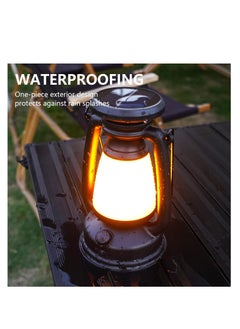 ZLH HITY 4000mAh Classic Solar-Powered Rechargeable Camping Lantern: Vintage Style for Hiking, Hunting, and Fishing. Brightness adjustable and eco-friendly for outdoor adventures  - Image 3
