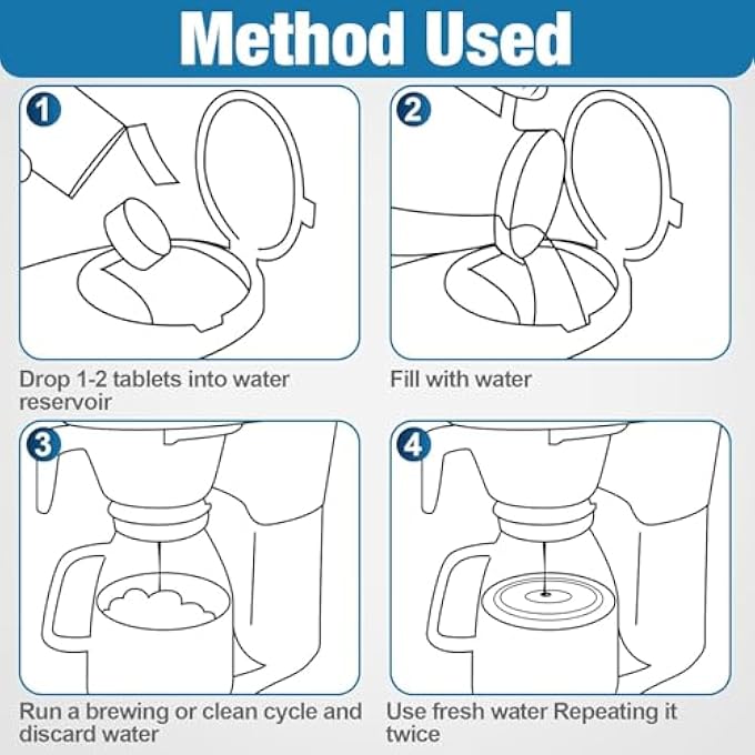 rayihni 50 Pcs Espresso Machine Cleaning Tablets Espresso Machine Descaler Coffee Maker Pot Descaling And Cleaning Tablets Coffee Machine Cleaning Tablets Backflush Oil Remover Solution Clean Tablet - Image 4