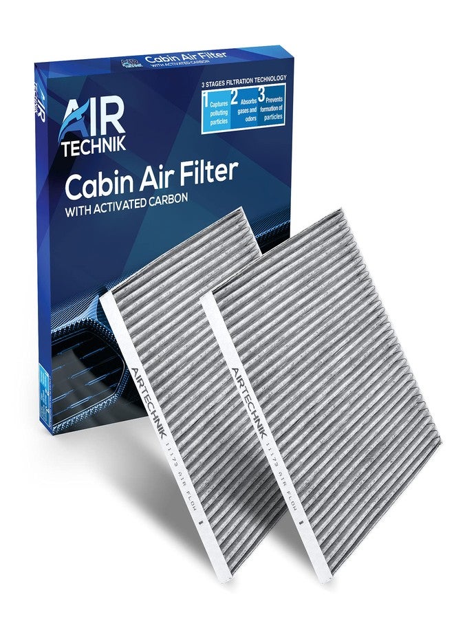 AirTechnik CF11173 Cabin Air Filter w/Activated Carbon (2 Pack) | Fits Nissan Altima 2007-2012, Maxima 2009-2014, Murano 2009-2014, Quest 2011-2017 - 27277-JA00A - Image 1