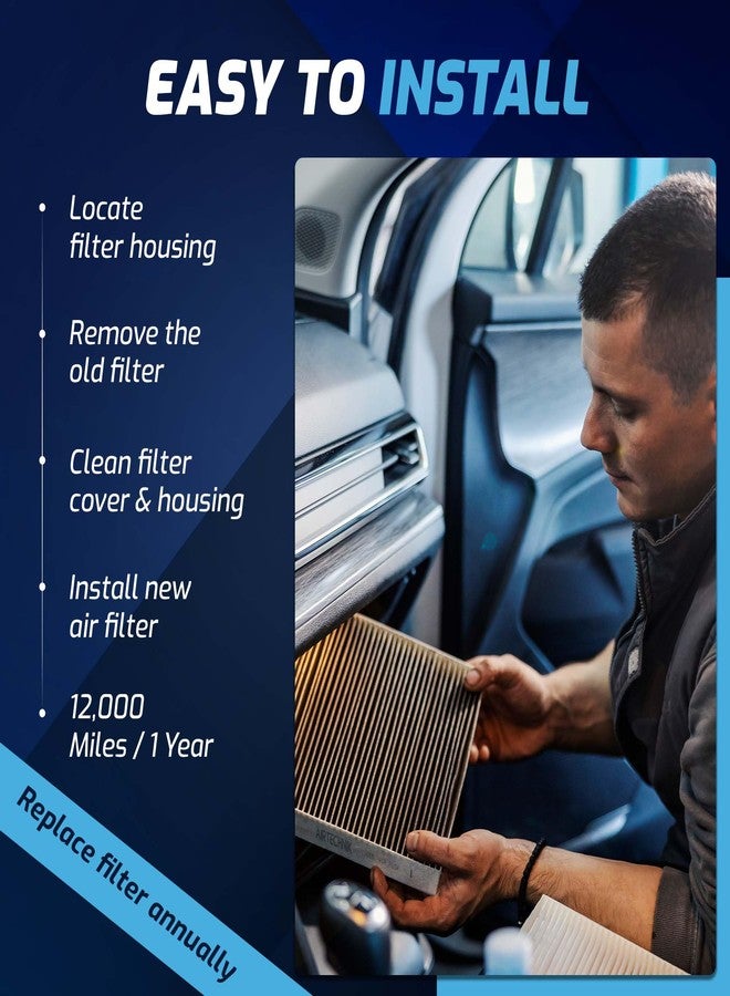AirTechnik CF11173 Cabin Air Filter w/Activated Carbon (2 Pack) | Fits Nissan Altima 2007-2012, Maxima 2009-2014, Murano 2009-2014, Quest 2011-2017 - 27277-JA00A - Image 5