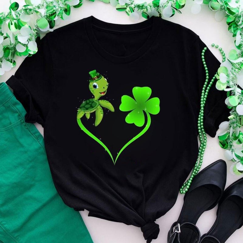 St. Patrick'S Day Women'S Half-Sleeved Men'S And Women'S T-Shirt European Size Short-Sleeved Women'S Top - Image 5