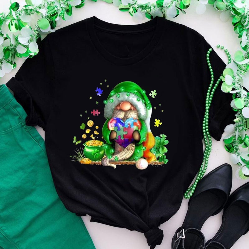 St. Patrick'S Day Women'S Half-Sleeved Men'S And Women'S T-Shirt European Size Short-Sleeved Women'S Top - Image 4
