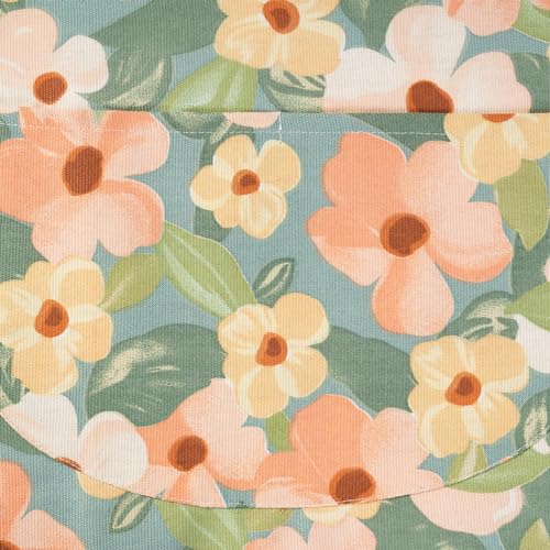 ARBINSON 2 Pack Floral Apron for Women with Pockets, Adjustable Cotton Chef Aprons for Kitchen, Cooking, BBQ & Grill (Golden/Begonia) - Image 5