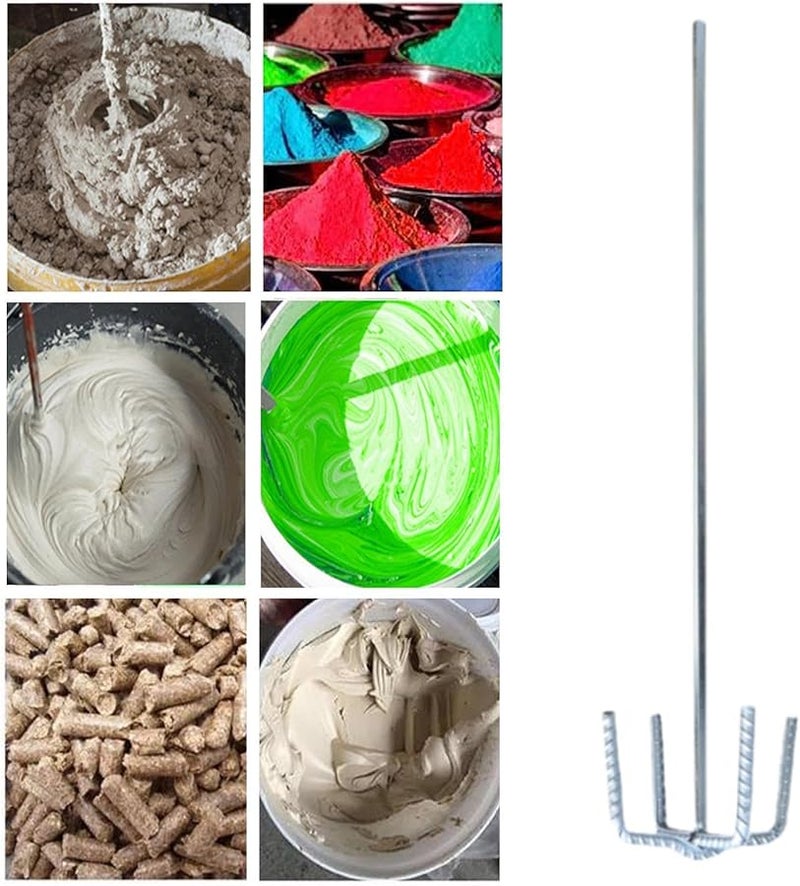 Type B Cement Mixing Rod Hexagonal Handle Electric Stirring Rod Wear Resistant Concrete Tool - Image 4