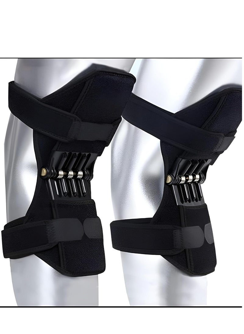 Plan A Strong Spring Knee Brace – Knee Joint Support for Arthritis Pain Relief – Suitable for Running, Walking, Mountaineering, Squatting – High Ventilation & One Size – Anti-Slip & Energy Booster (2)  - Image 1