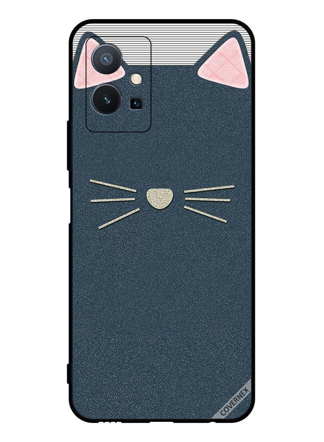 Covernex Protective Case Cover For vivo T1 5G Cat Leather Pattern - Image 1